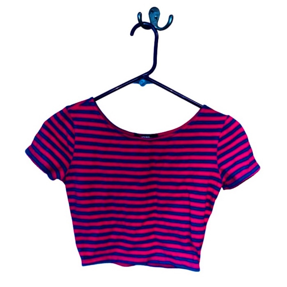Fitted Bodycon Striped Crop Top | Forever 21 | Size Small
